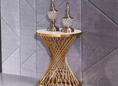 Couchtisch Runder Beistelltisch Designer Tisch Wohnzimmertisch Edelstahl